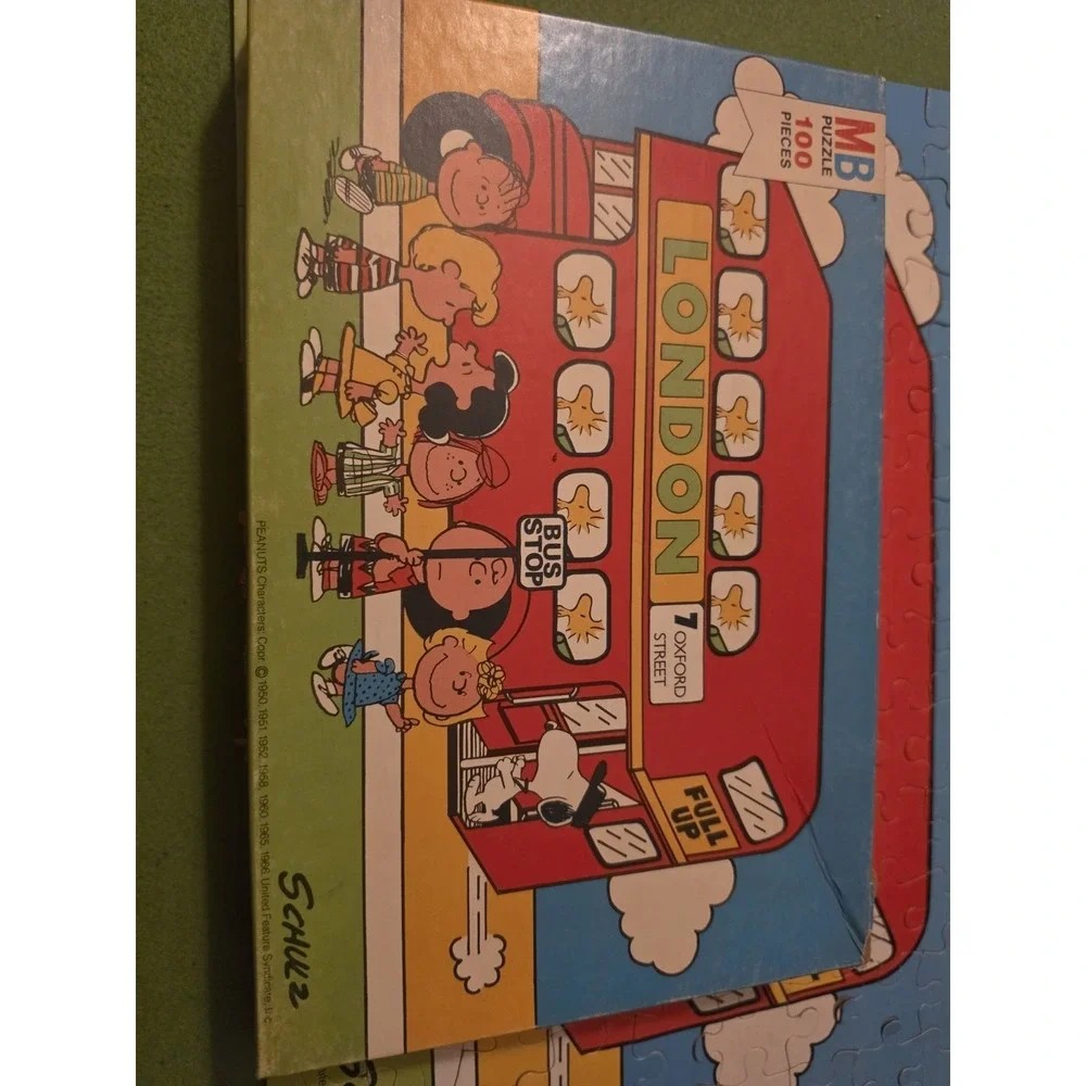 1976‎ PEANUTS LONDON 100 Piece Puzzle Milton Bradley COMPLETE London Bus